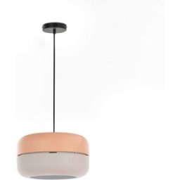 MondoViro Lámpara colgante Idra en metal rosa y gris STS
