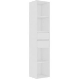 Maison Chic Estantería estantería librería madera blanco 36x30x171 cm
