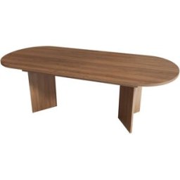 MODFU Mesa extensible esquinas redondeadas 160/200x90 cm nogal