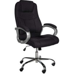 CLP Silla de oficina giratoria regulable en tela negro