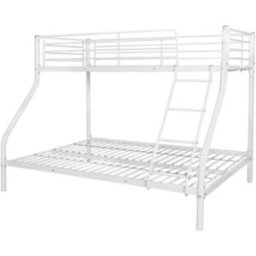 Home Heavenly Litera metálica cama nido para 3 personas en color blanco