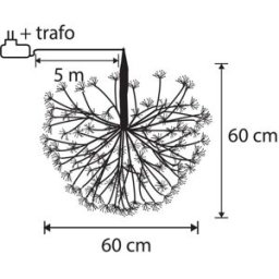 Luca Lighting Figuras navideñas led blanco cálido h60xb60xl60cm