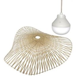 LUMISKY Suspensión inalámbrica beige d50cm