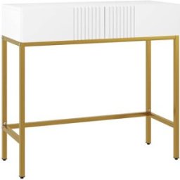 Homcom Mesa consola 80x31.5x75 cm blanco