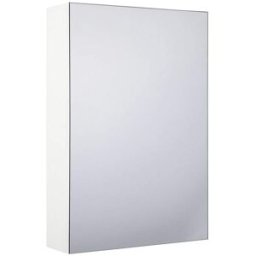 Beliani Armario con espejo de pared para baño 40 cm 60 cm Blanco