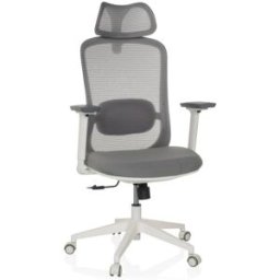 hjh OFFICE Silla de oficina profesional tela / tejido de malla gris