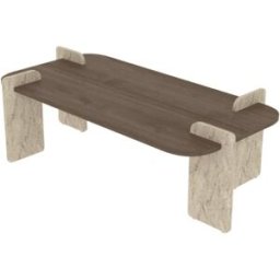 Calicosy Mesa baja rectangular con bordes redondeados l120 cm -