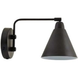 house doctor Aplique con interruptor y enchufe metal 30cm