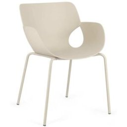 Bizzotto Juego 2 sillas acero beige