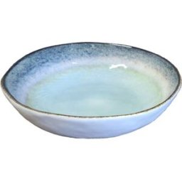 Aulica Plato hondo turquesa en porcelana 20x20x5cm - lote de 6