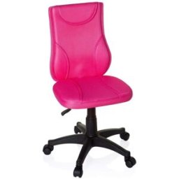 hjh OFFICE Silla giratoria para niños tela rosa