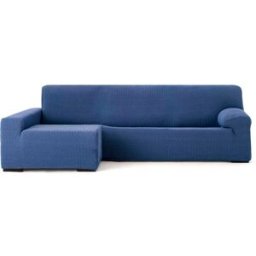 Eysa Funda de sofá chaise longue bielástica izquierda azul 250 - 360 cm