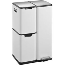 Kitchen Move Cubo de basura de cocina de reciclaje blanco 60l