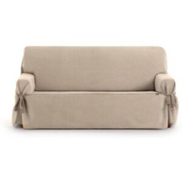 Eysa Funda de sofá dos plazas con lazos beige 140 - 180 cm
