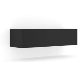Petits meubles Mueble tv de pared 1 puerta 120 cm paneles laminados negro mate