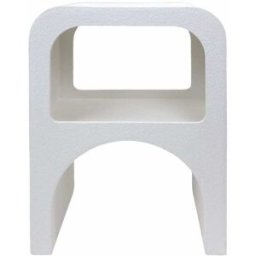 Mobili Rebecca Mesita de noche con 1 estante en mdf color blanco 55,5x41,5x30