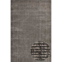 THEKO Alfombra de viscosa tejida a mano a rayas - antracita 240x340 cm