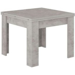 Whous Mesa extensible para 6-8 personas 90/180 cm efecto madera color bronx