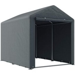 Outsunny Carpa para herramientas 160x218x172 cm gris oscuro
