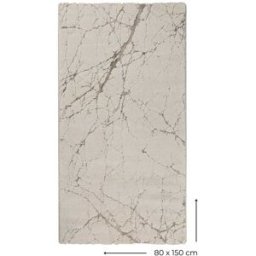 Wecon Home Alfombra diseño inspiración natural en relieve tonos beige 80x150