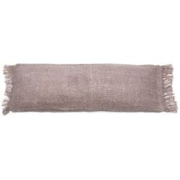 Bazar Bizar Funda de cojín de algodón en gris 35x100x10 cm