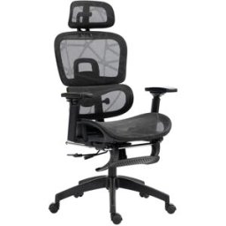 Maison Chic Silla de oficina de malla negra 66x64x122 cm