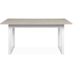 Calicosy Mesa de comedor extensible con decoración de travertino - l160/200 cm