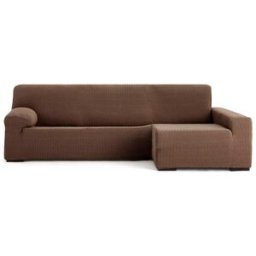 Eysa Funda de sofá chaise longue bielástica derecha marrón 250 - 360 cm