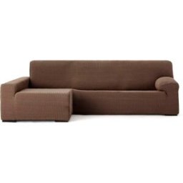 Eysa Funda de sofá chaise longue bielástica izquierda marrón 250 - 360 cm
