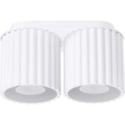 Sollux Lighting Lámpara de techo blanco aluminio alt. 12 cm