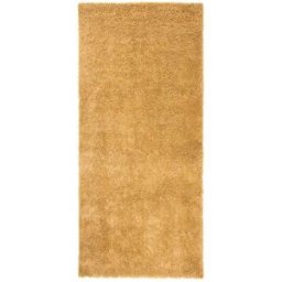 Tapiso Alfombra de pasillo dormitorio bebé amarillo shaggy 100 x 300