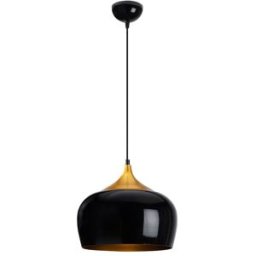 Wonderlamp Lámpara colgante negro con detalles en oro