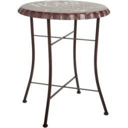 Wanderlust deco Mesa redonda de metal negra d60x71h cm
