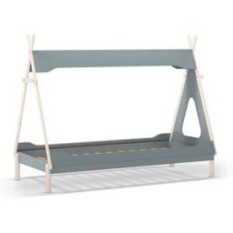 duehome Cama infantil con diseño de tipi 104x210 cm verde brent oak soft