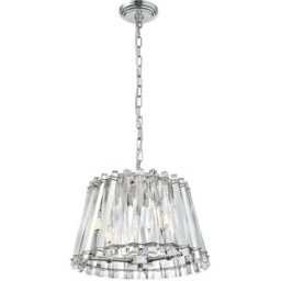 Kosilum Lámpara de techo metal y cristal 25 cm