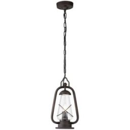 ELSTEAD LIGHTING Lámpara de techo clásica para exterior con estructura de farol antiguo