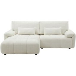Unique Sofá rinconera tela blanco roto
