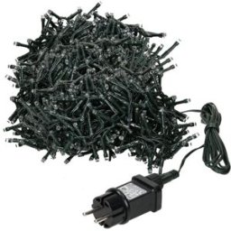 ECD Germany Luces de navidad 400 led 8m blanco cálido interior/exterior ip44