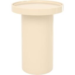 Maison Pavane Mesa auxiliar de mdf lacado en blanco roto, ø40 cm