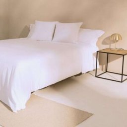 Textura Interiors Funda nórdica de algodón satén 300 hilos color blanco. Cama 200cm