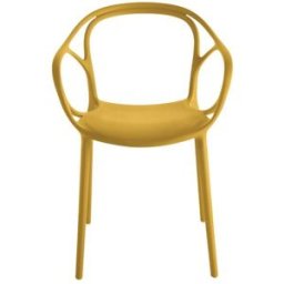 MondoViro Conjunto 2 sillas polipropileno amarillo 57x55 cm 80h