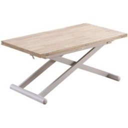 Home Heavenly Mesa centro convertible en mesa comedor patas metal blancas