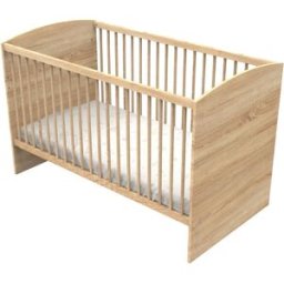 Sauthon Cuna 140x70 - little big bed en madera, decoración roble dorado