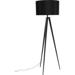 Zuiver Lámpara de pie con trípode de metal negro