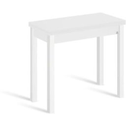 Portus Mesa de cocina extensible libro 40(80)x80 cm blanco pata blanco