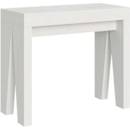 Itamoby Consola extensible 90x40/300 cm efecto madera fresno blanco