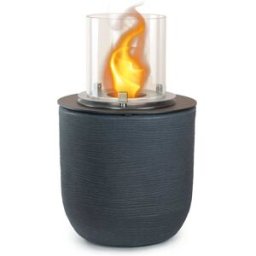 Chimenea de bioetanol divina fire de hierro fundido gris d.35 x h55
