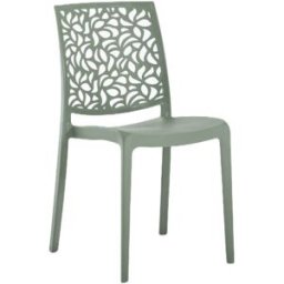 Fuori Conjunto de 6 sillas de resina para interior o exterior verde salvia