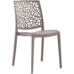 Fuori Conjunto de 6 sillas de resina para interior o exterior gris tórtola