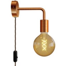 Creative Aplique de pared con extensión curva de metal color cobre